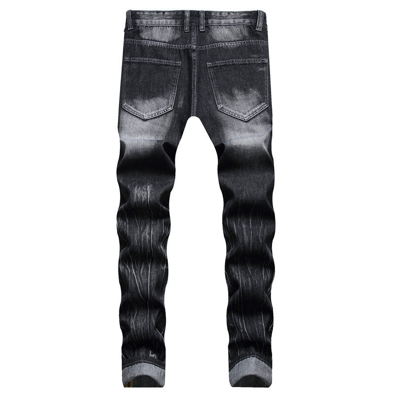 Pantalon Cargo Droit Multi-Poches – Homme – Noir