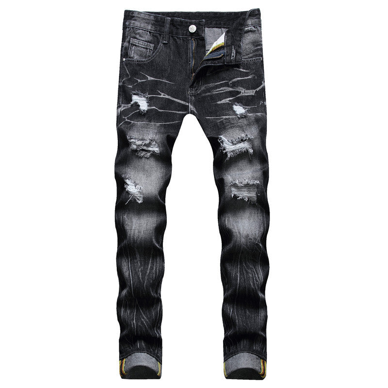Pantalon Cargo Droit Multi-Poches – Homme – Noir